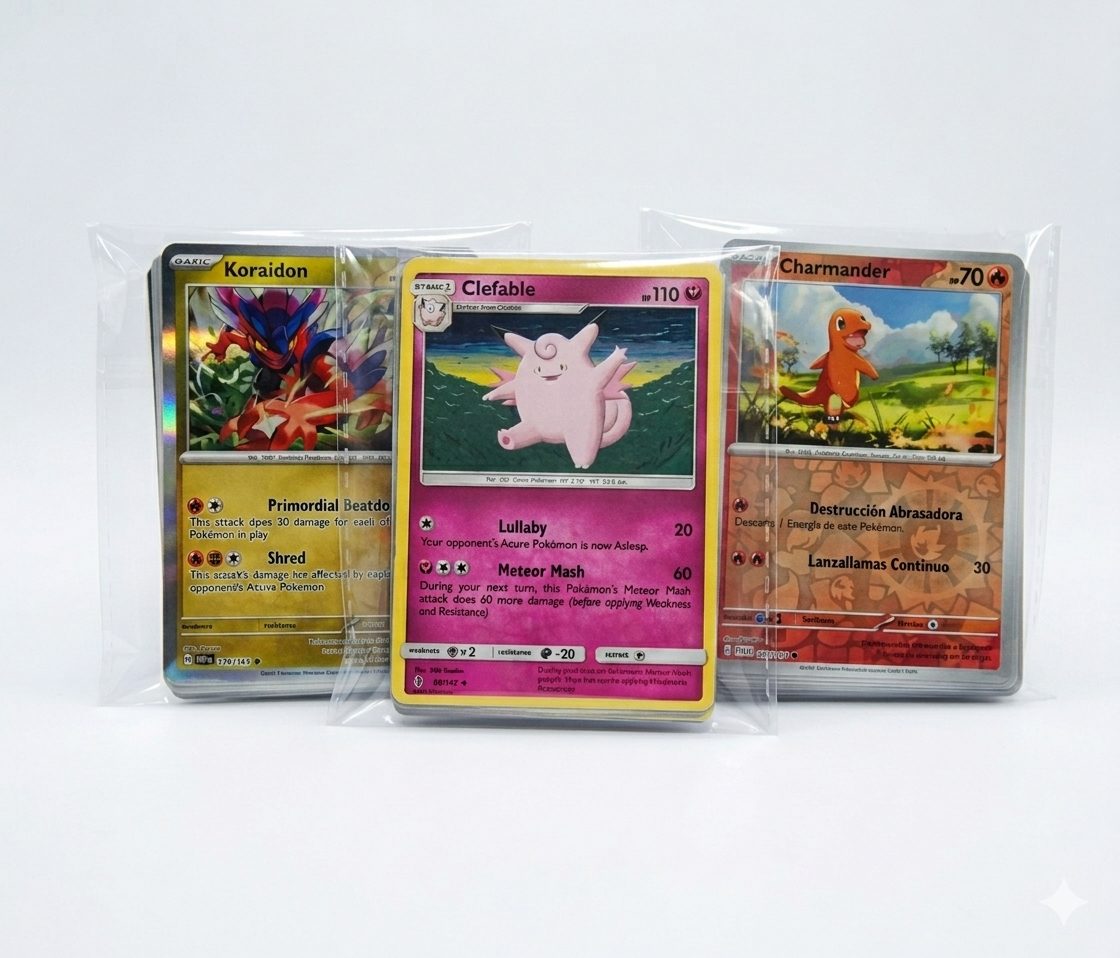 Lote 50 Cartas Pokémon Holo/Reverse/Common
